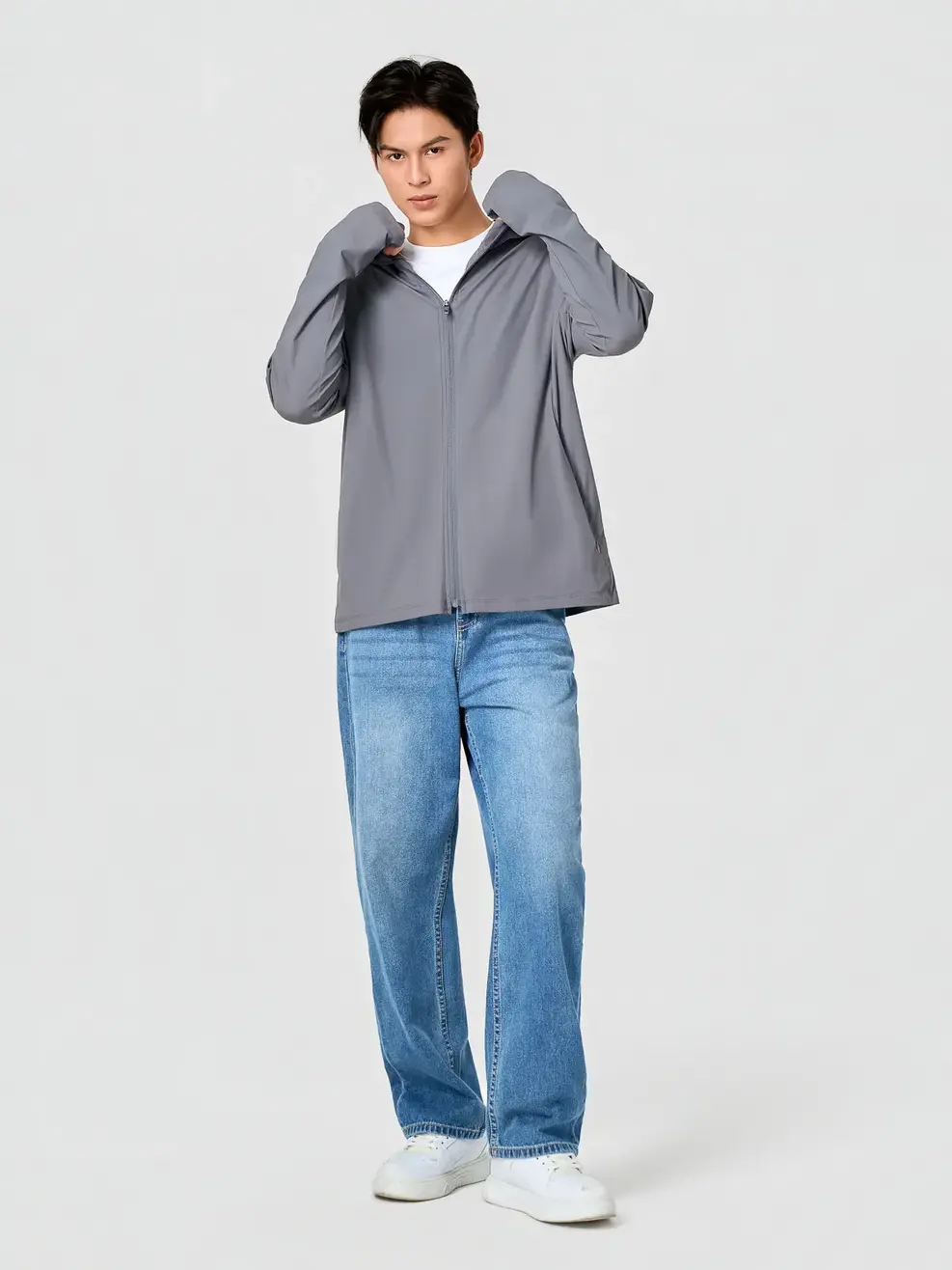 Áo Khoác Chống Nắng thời trang mũ liền - Chì 023 - XL