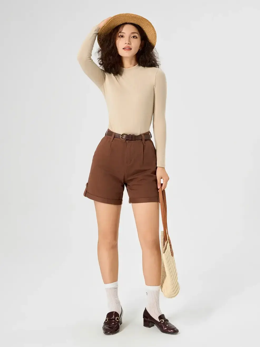 Áo Body Giữ Nhiệt Nữ Cổ 3cm(atn7007) - Be 034 - S