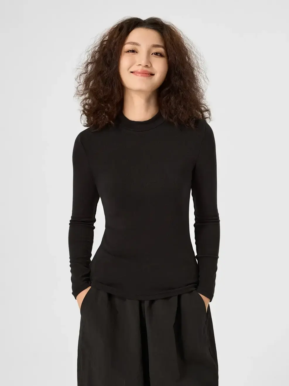 Áo Body Giữ Nhiệt Nữ Cổ 3cm(atn7007) - ĐEN 002 - S