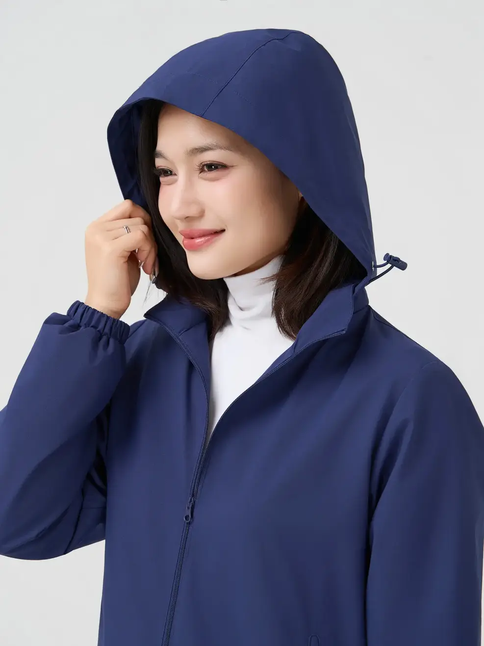 Áo Khoác Gió Nữ Basic -  Tím Than 155 - S