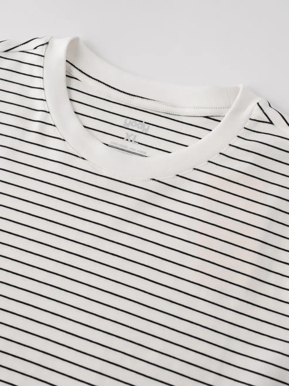 Áo Phông Nam Regular Họa Tiết Kẻ - TRẮNG KẺ 1 - M