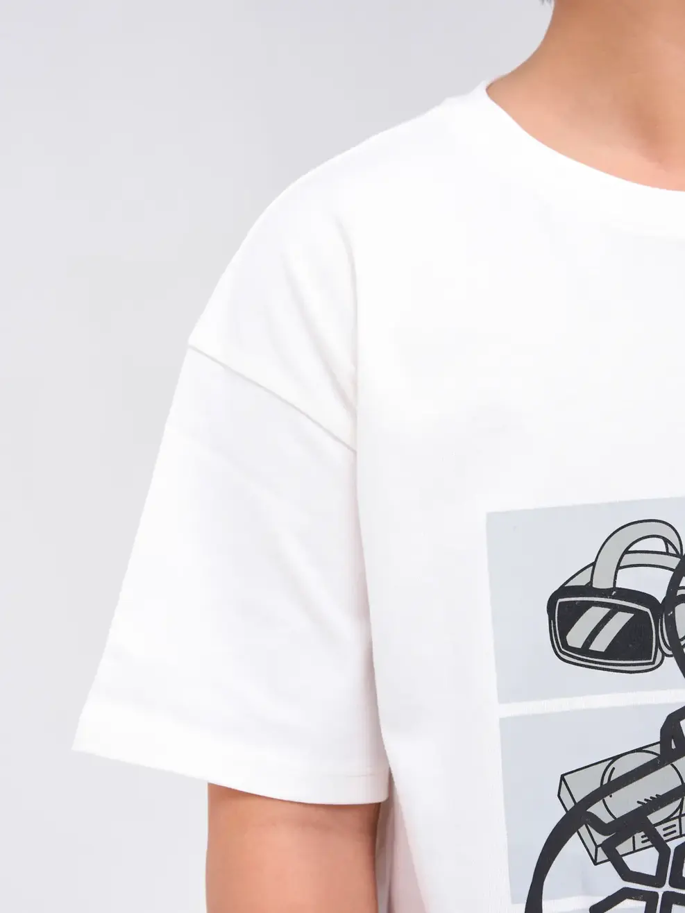 T-shirt kid bé trai lớn in play game 2 - Trắng - 12
