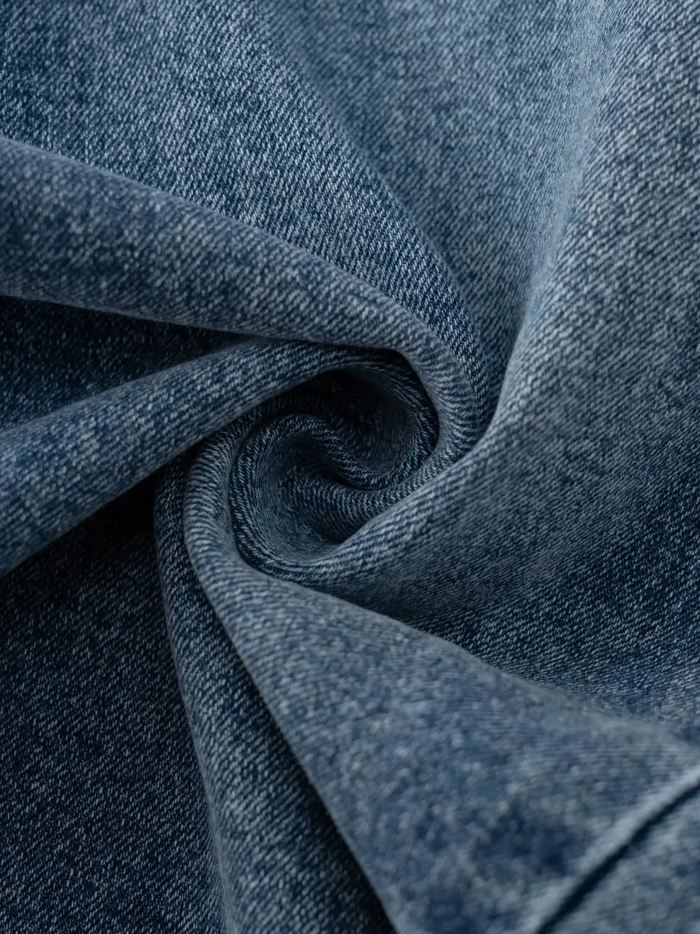 Quần Jeans Nữ Wide Leg Liền Cạp Chiết Ly - Màu chàm 001 - 26