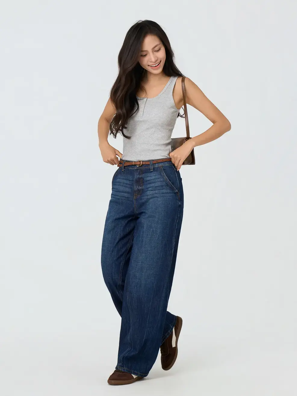Áo Ba Lỗ Nữ Cài Nút Ngực - Phối Màu Xám 193 - S