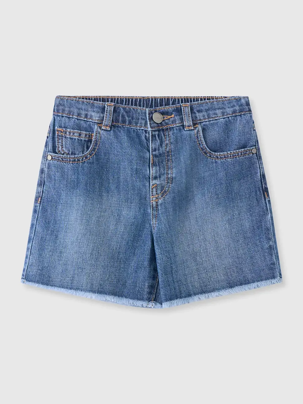 Quần Short Jeans Kid Xỏa Gấu - Màu chàm 002 - 122