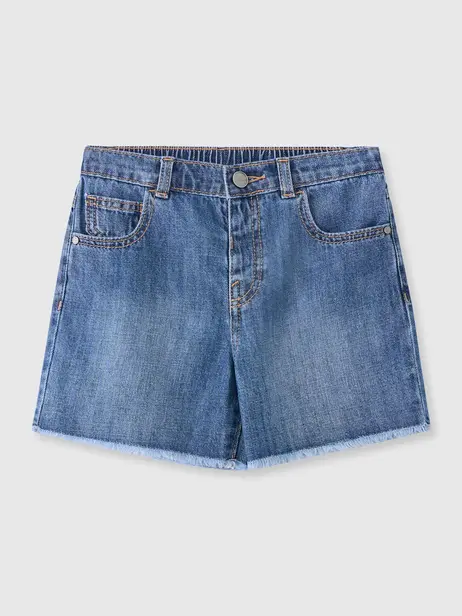 Quần Short Jeans Kid Xỏa Gấu