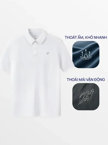 Áo Polo Thể Thao Nam Essential - Thoáng Mát - Năng Động