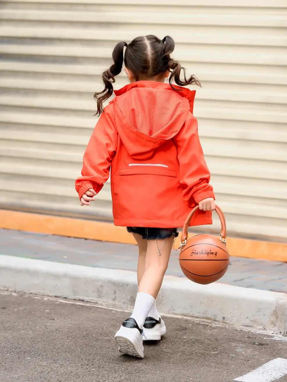 Áo khoác gió trẻ em trượt nước thông minh - Cam - 2-3