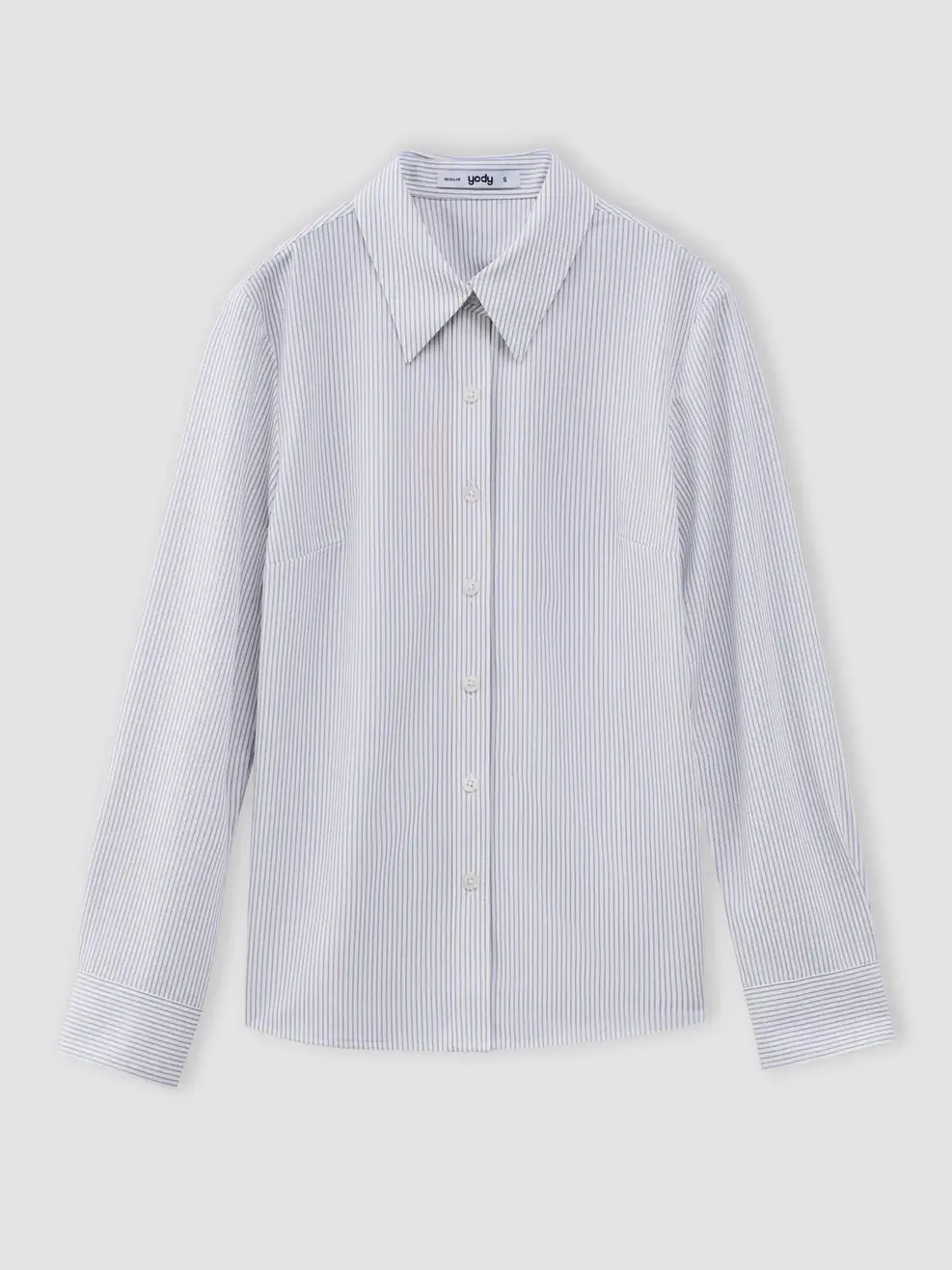 Áo Sơ-mi Knit Long Sleeve Essential - Kẻ Tím Than 136 - S