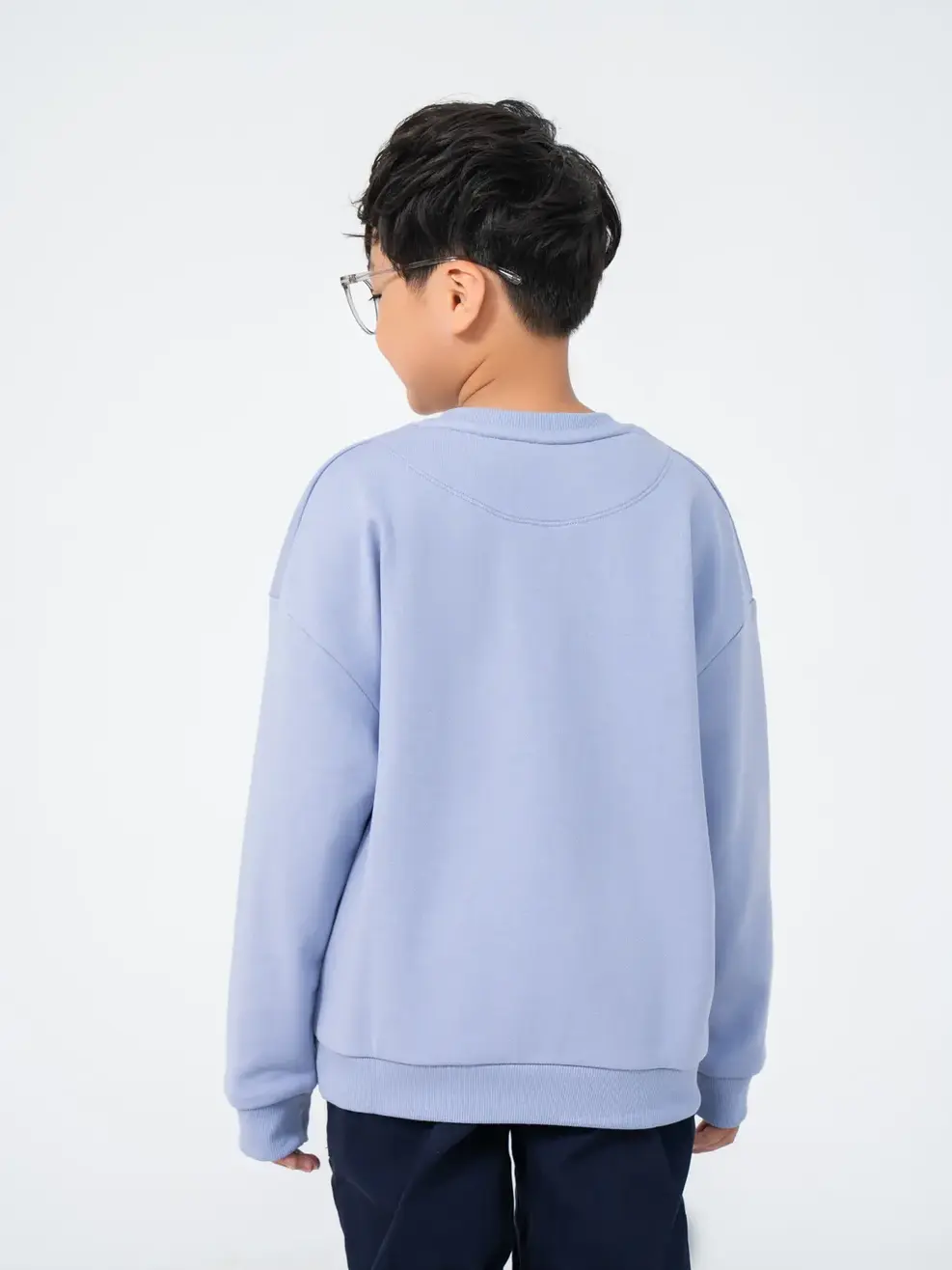 Áo nỉ kid lớn in School child - Tím - 10