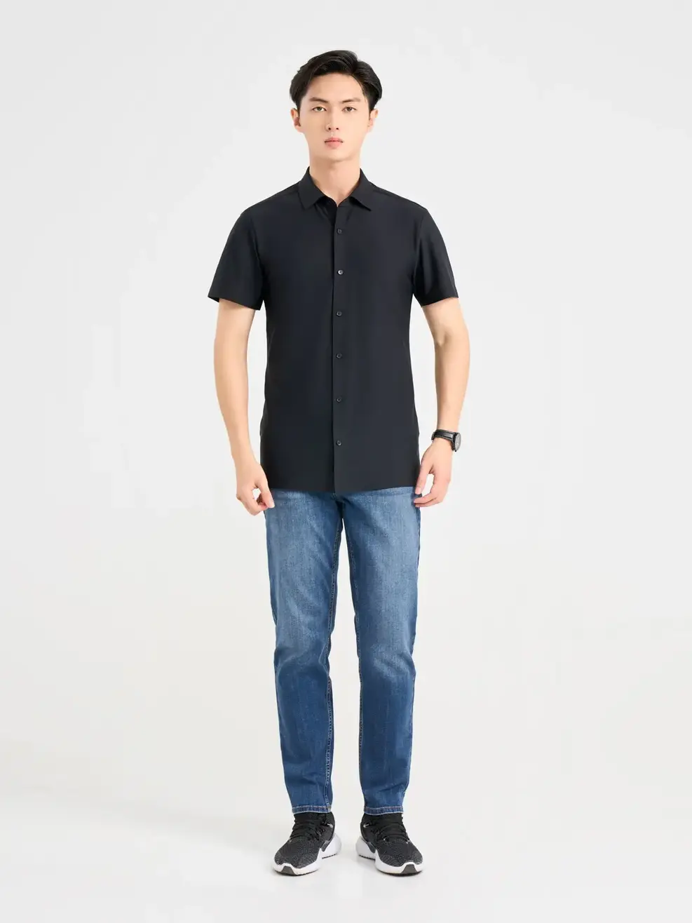 Sơ Mi Cộc Tay Nam S.cool - Đen - M