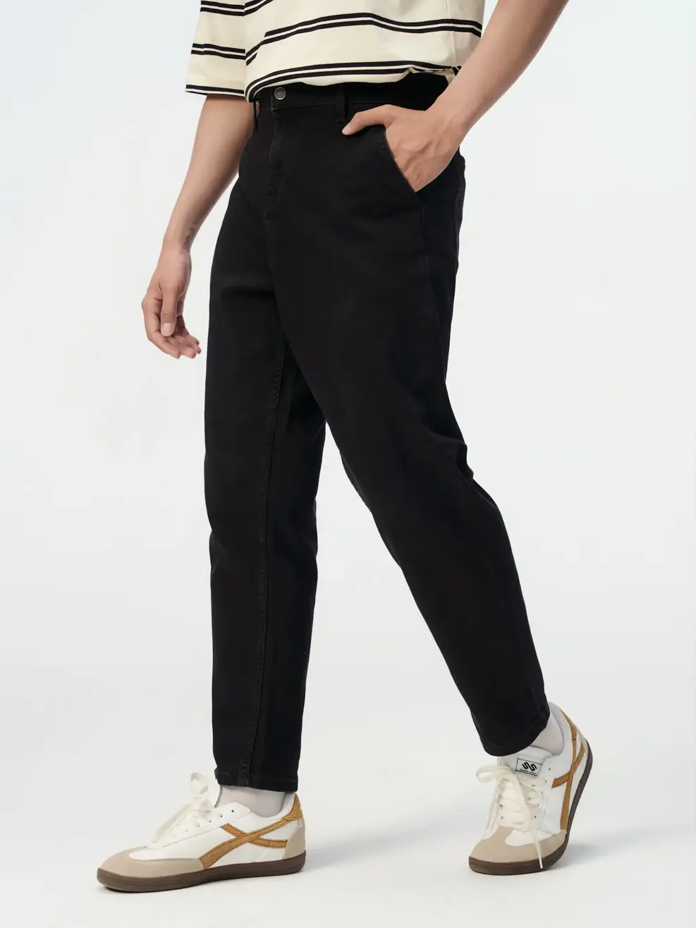 Quần Jeans Nam Baggy Đen Trơn - Đen 011 - 31