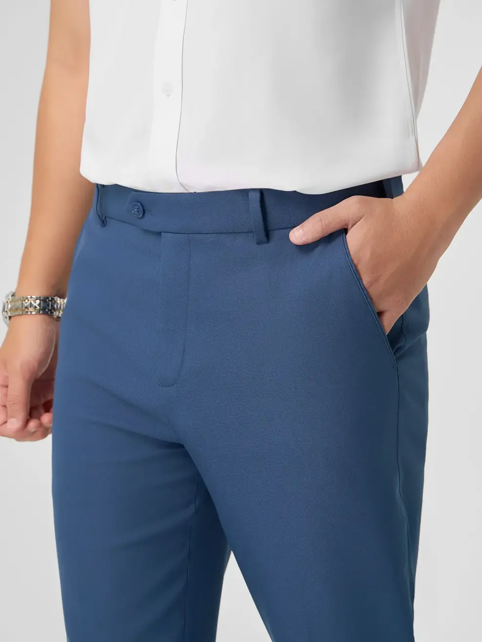 Quần Dài Âu Nam Slim Cạp Di Động (qam6039) - Xanh Da Trời 072 - 29