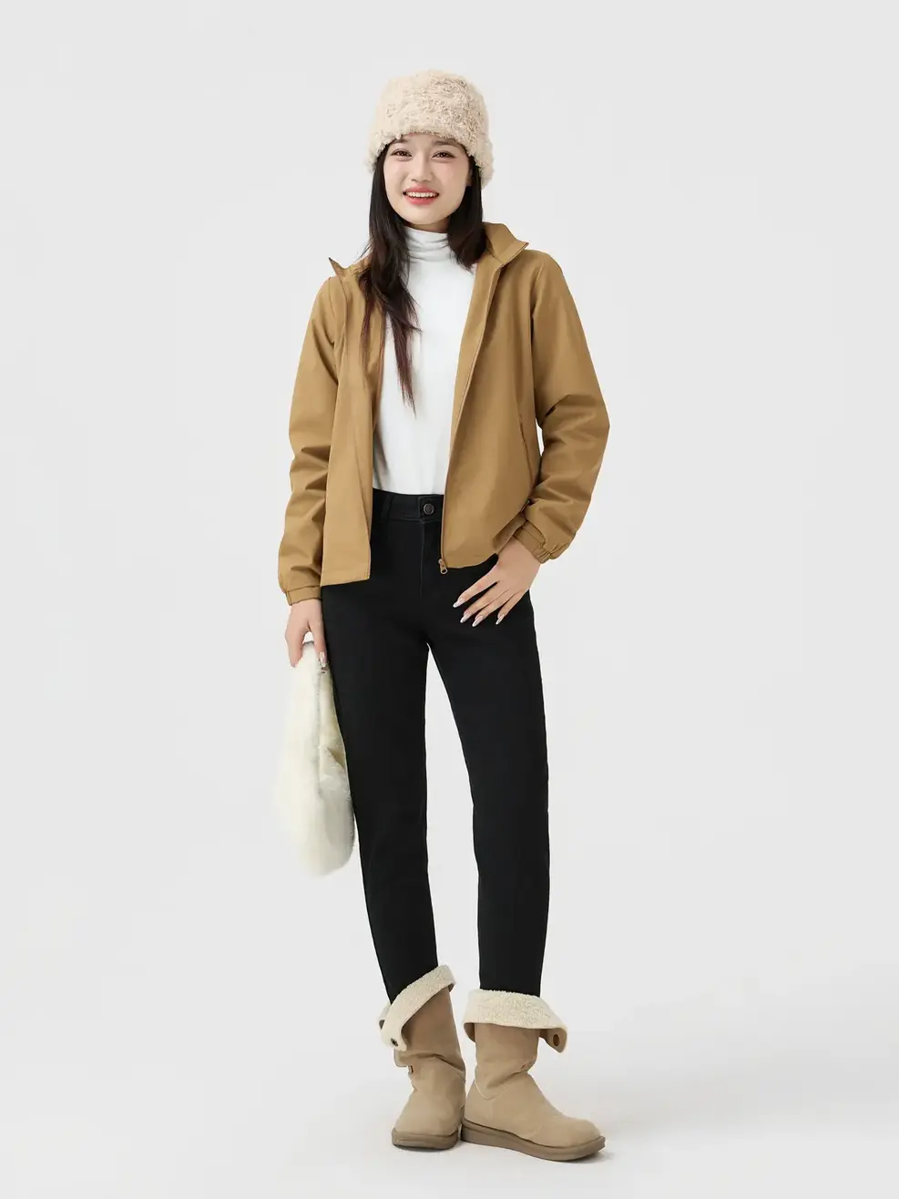 Áo Khoác Gió Nữ Basic -  Nâu 218 - S