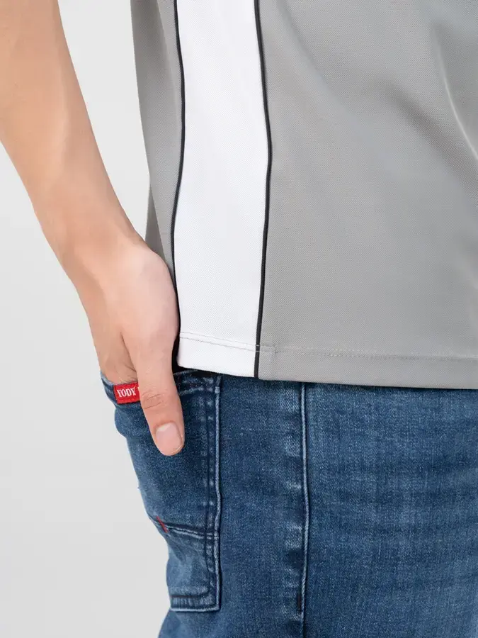 Polo Thể Thao Nam Airycool Lé Sườn Phối Màu - Ghi - M