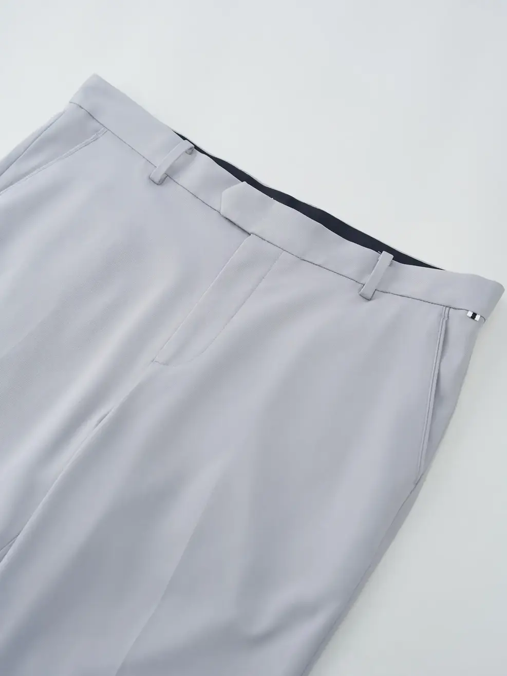 Quần Âu Nam Cạp Chun Ốp Cúc Bấm - Ghi sáng - 33