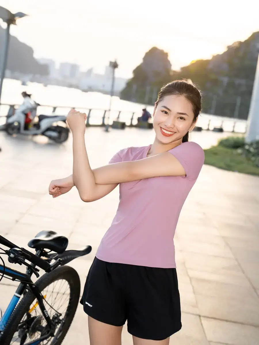 Bộ đồ nữ thể thao 04 - Hồng đất - S