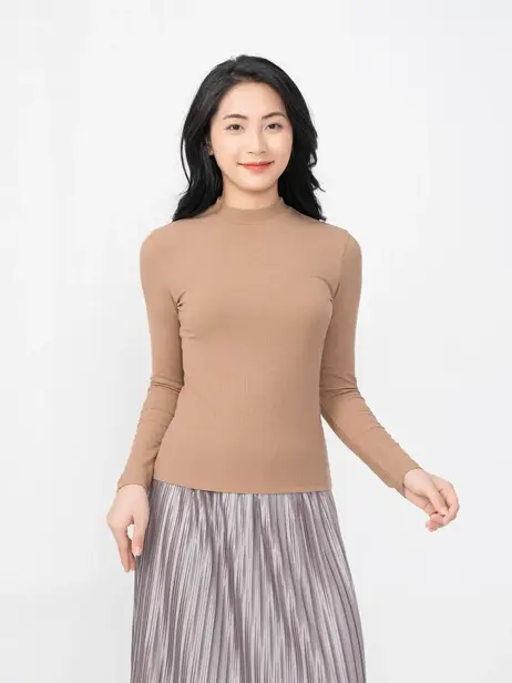 Áo Thu Đông Nữ Thun Zip Dáng Ôm