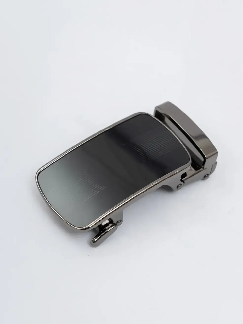 Mặt thắt lưng tự động bóng kính viền xám đậm