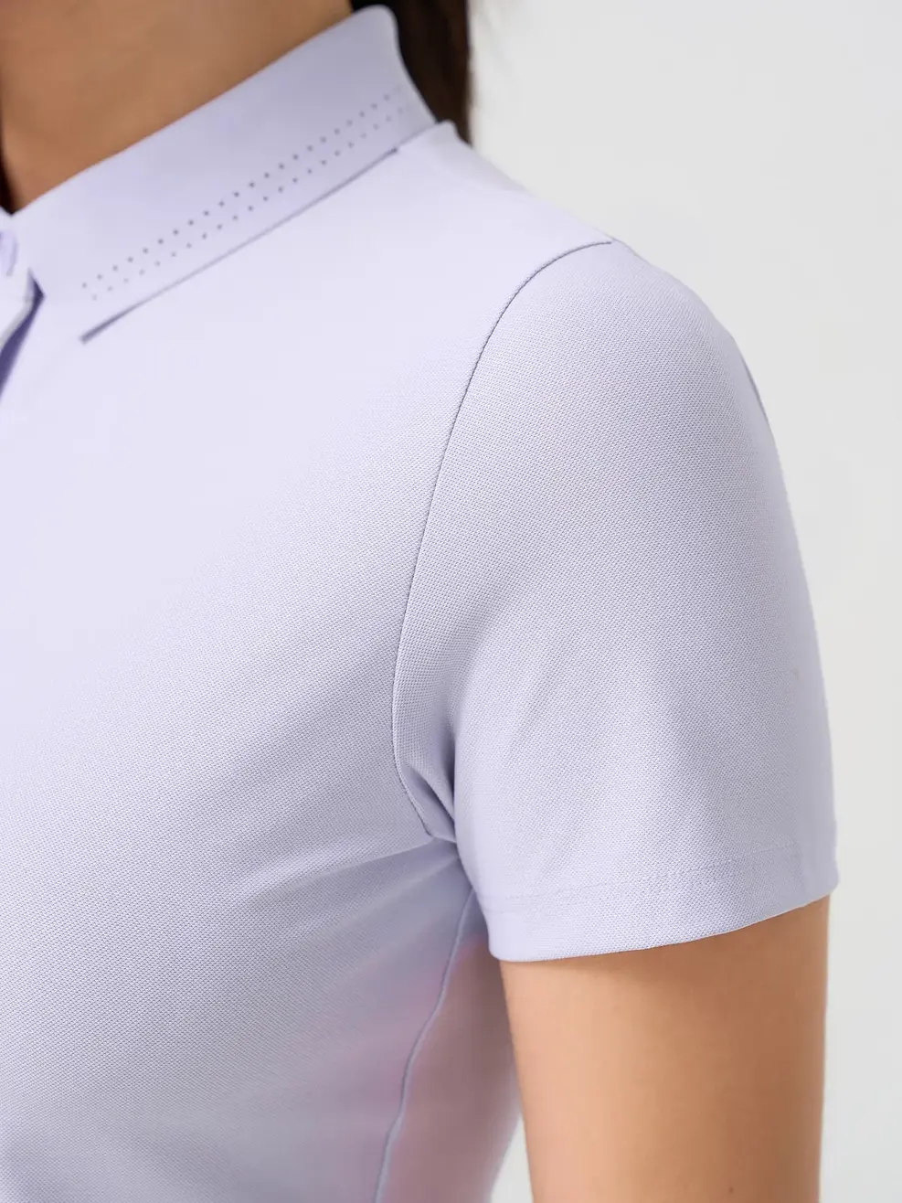 Áo Polo Nữ Airycool Ép Seam Lá Cổ Laser - Màu tím 002 - XS