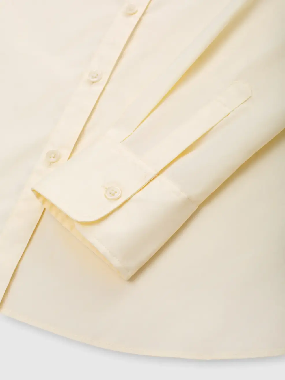 Áo Sơ-mi relax fit cotton blend essential - Màu vàng 006 - S