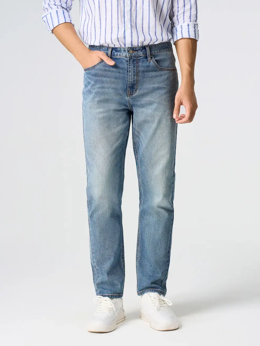 Quần Jeans Nam Siêu Nhẹ Co Dãn - Màu chàm 001 - 29