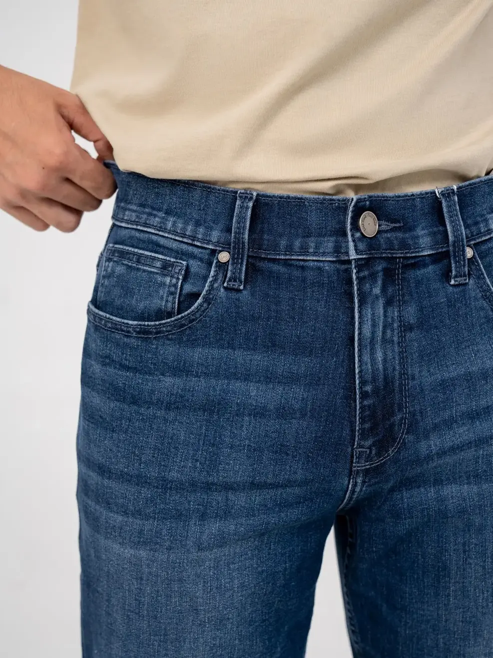 Quần Jeans Nam Coolmax Mỏng Nhẹ Mác Yody - xanh trung - 28