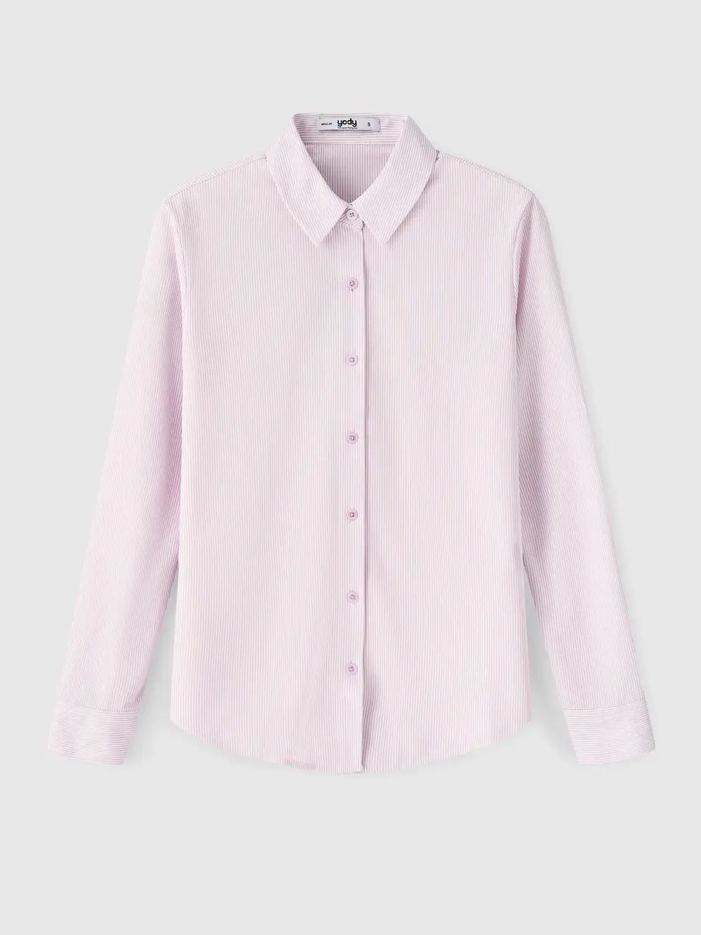 Áo Sơ Mi Tay Dài Nữ Knit Suông Kẻ (smn7176) - Kẻ Tím 042 - XL