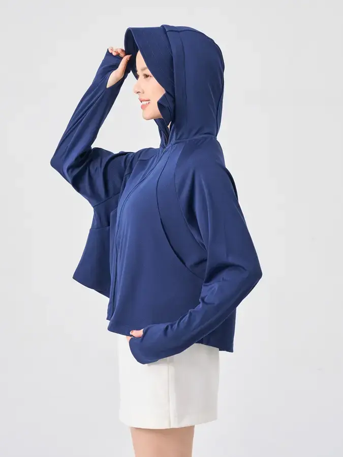 Áo Chống Nắng Nữ Chống Uv Dáng Suông - Navy - M