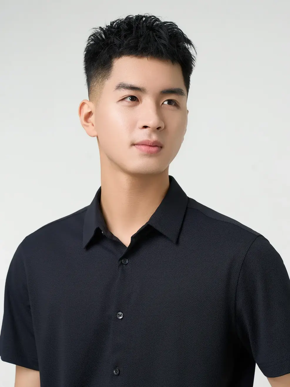 Áo Sơ Mi Nam Cộc Tay Business Bề Mặt Tổ Ong - ĐEN 002 - XL