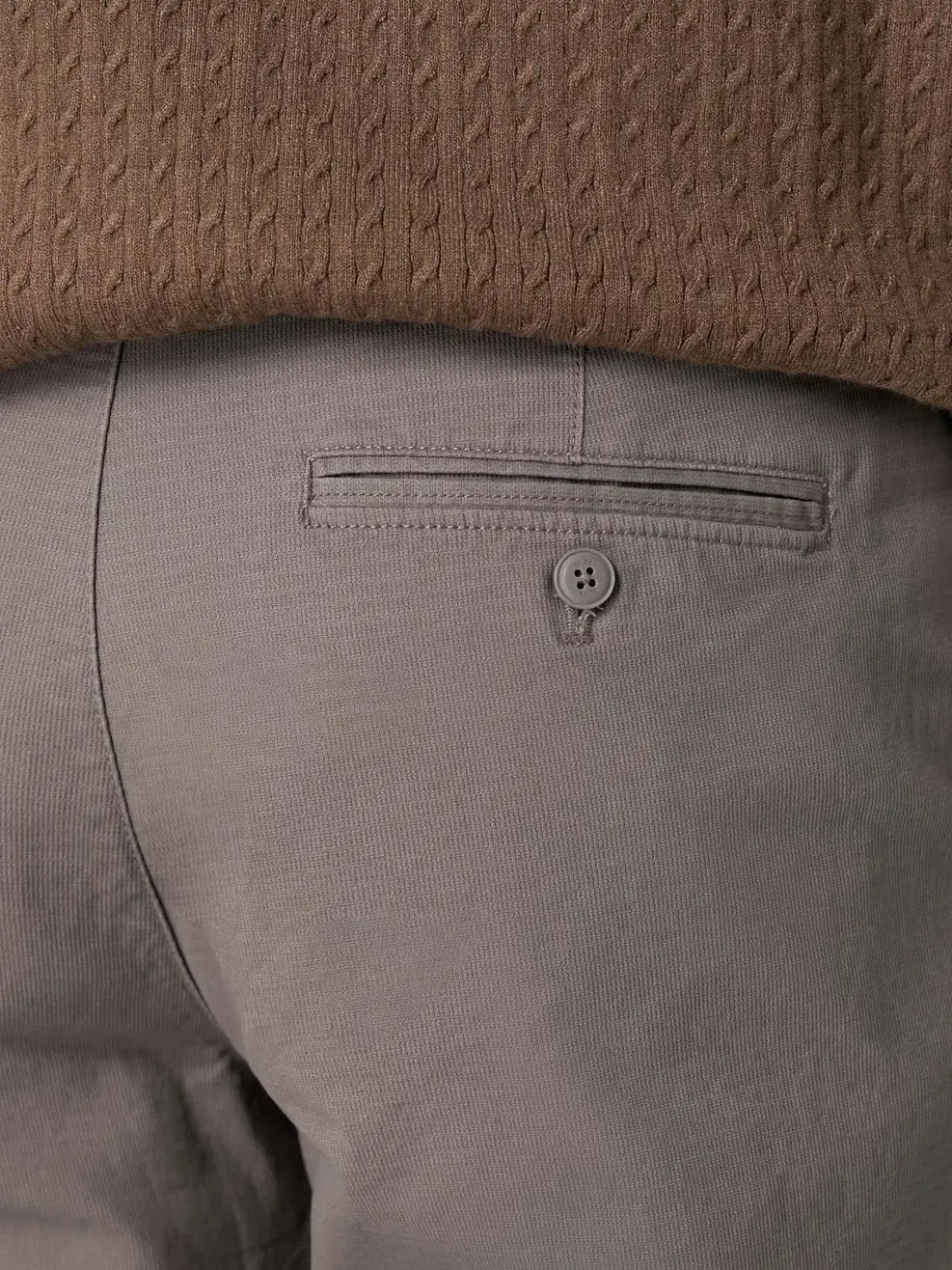 Quần Kaki Nam Phối Lé Túi - Ghi Đậm - 29