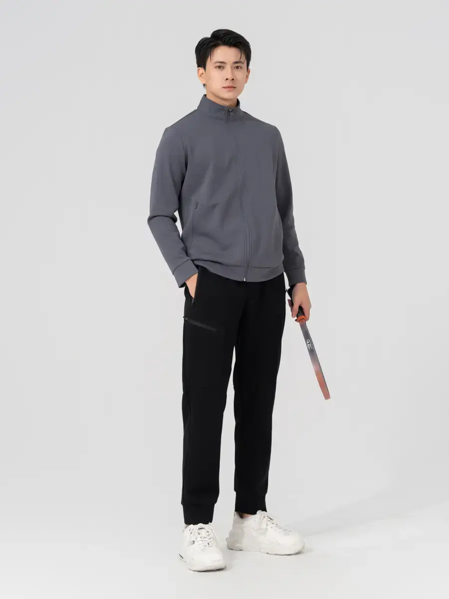 Áo Khoác Nỉ Thể Thao Nam Performance - Xám đậm - M