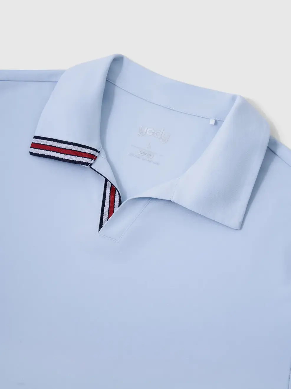 Áo Polo Nam Cổ V Phối Dây Dệt - XANH 012 - M