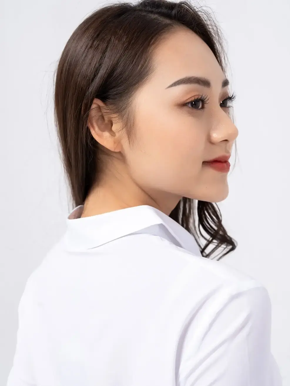 Áo Sơ-mi Nữ Nano Dài Tay Slim Fit (SMN3007) - Trắng 001 - S