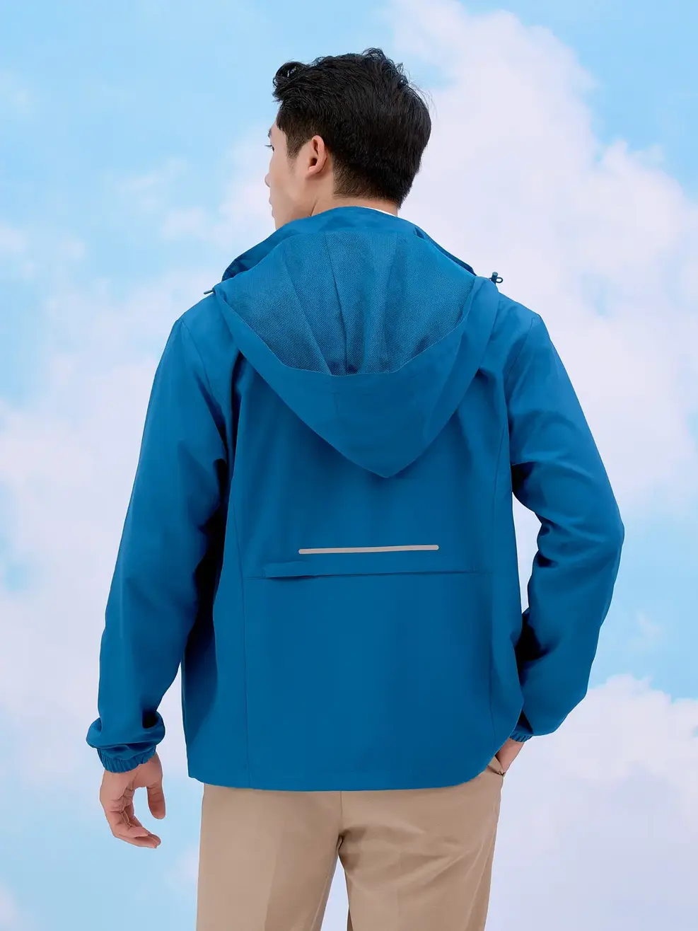 Áo khoác gió nam trượt nước thông minh - Xanh than - M