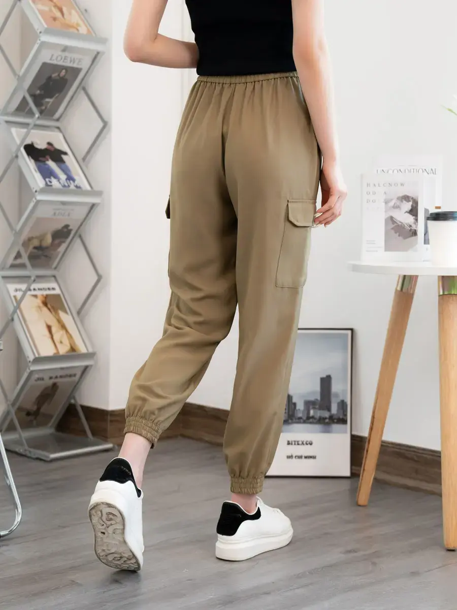 Quần âu nữ jogger - Nâu - L