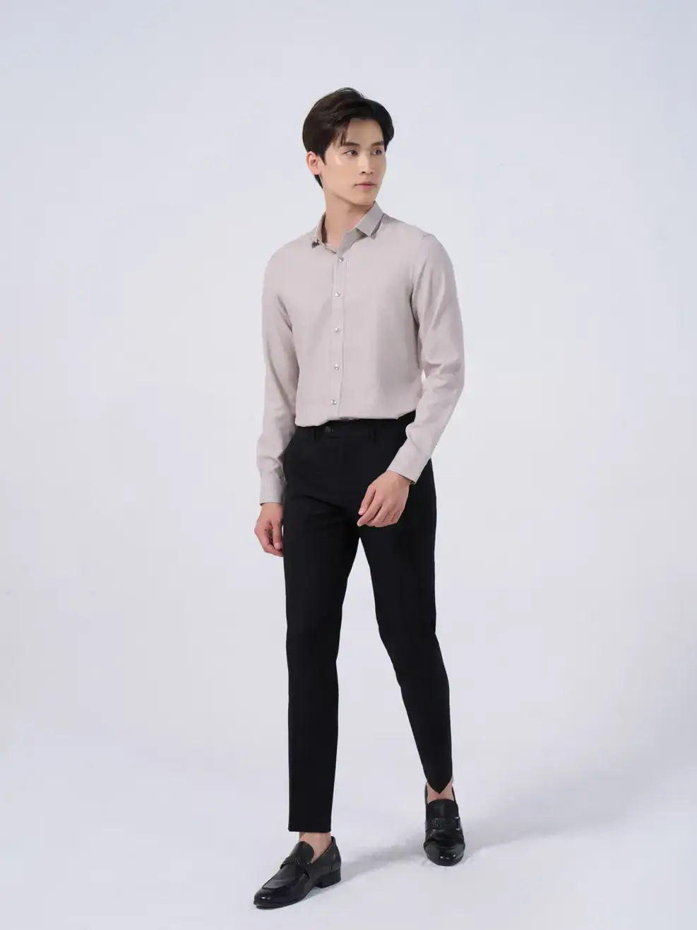 Áo Sơ Mi Cafe Dài Tay Phom Regular (SMM3010) - Phối Màu Nâu 038 - M