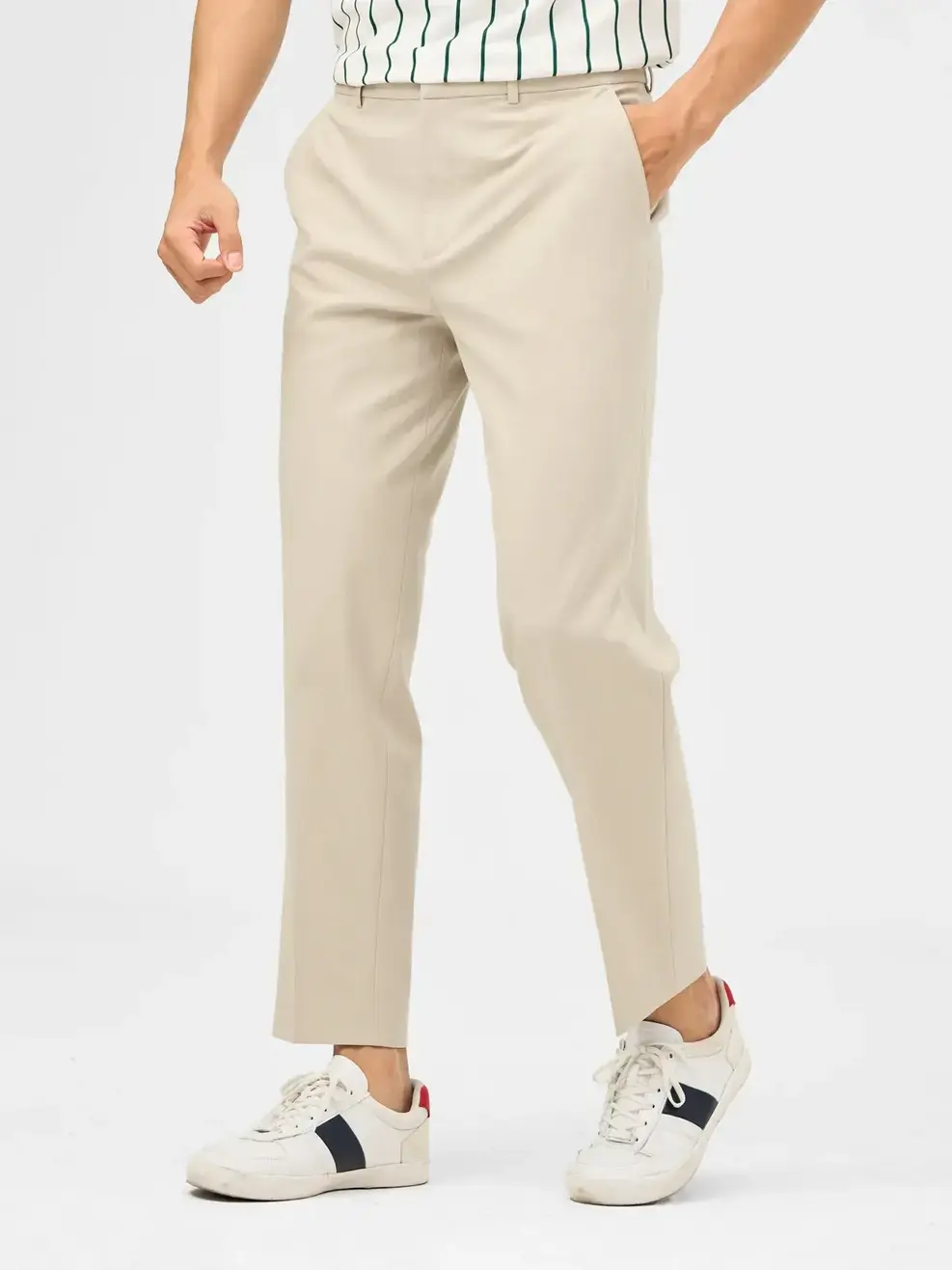 Quần Dài Âu Nam Cạp Chun Ốp (qam6049) - Be 031 - 29