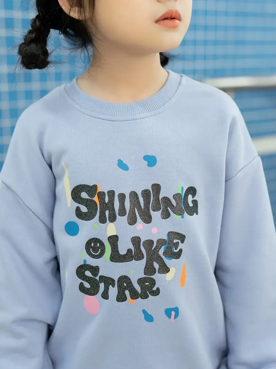 Áo nỉ kid Like star - Tím - 2