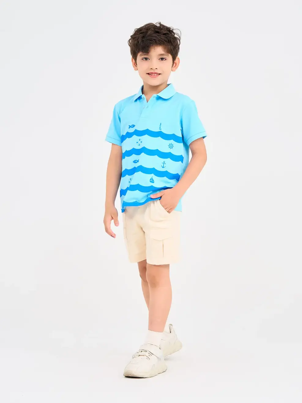 Quần Sooc Bé Trai Bổ Thân Can Túi Có Nắp - Be - 2