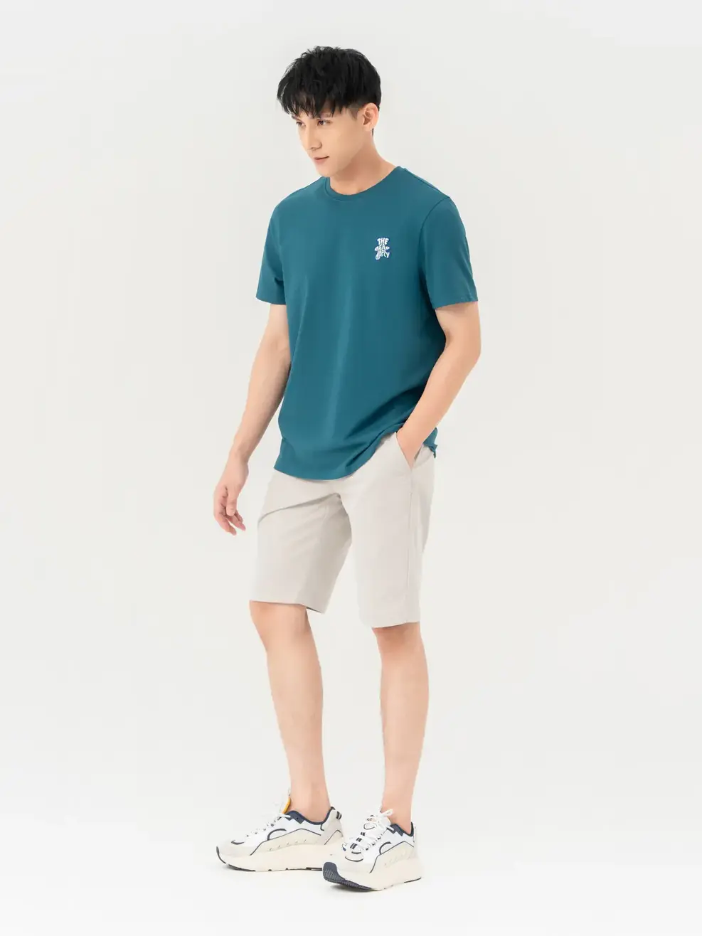 Quần Sooc Nam Túi Cạnh Sườn - Ghi - 29