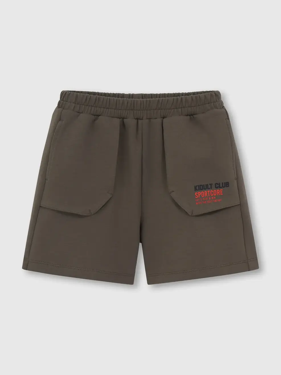 Quần Shorts bé trai túi ốp kidult club - RÊU 035 - 110