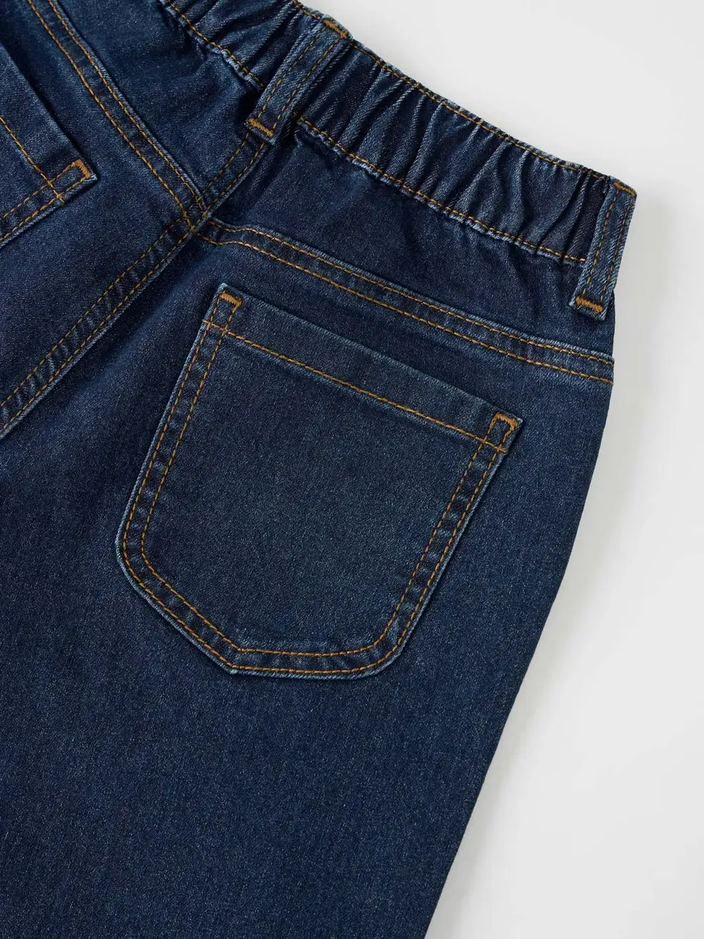 Quần Jeans Baggy Cạp Chun - Màu chàm 001 - 110