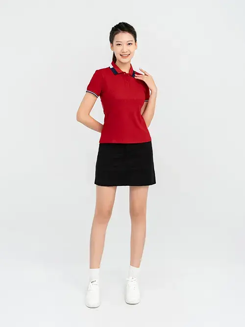 Áo Polo Cà Phê Tổ Ong Bo Phối Màu (APN6032) - Màu đỏ 001 - S