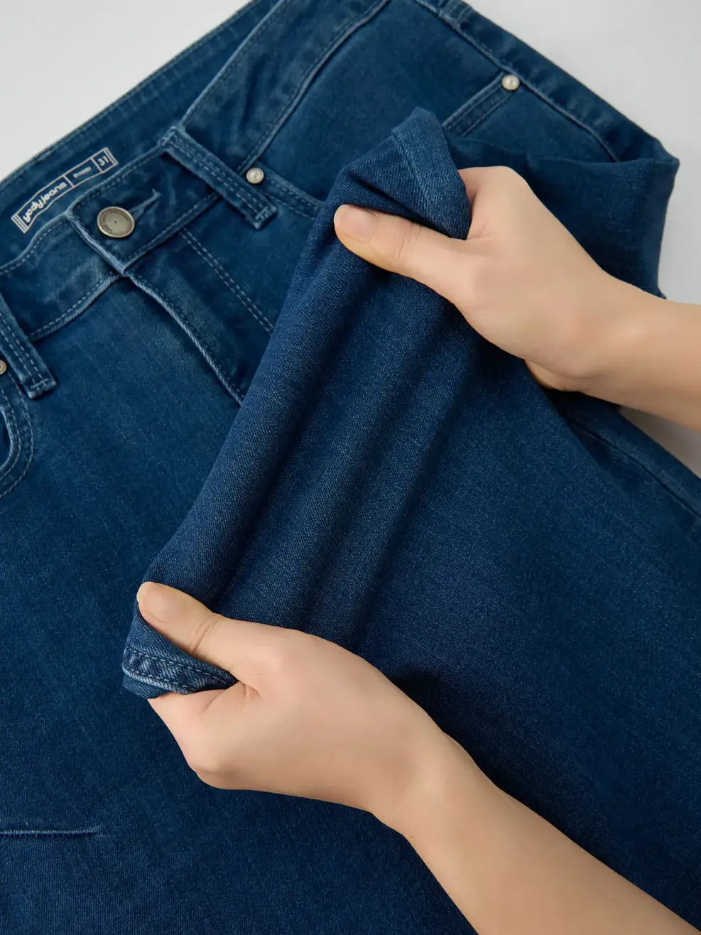 Quần Jean Nam Baggy Tôn Dáng Rayon - xanh trung - 28