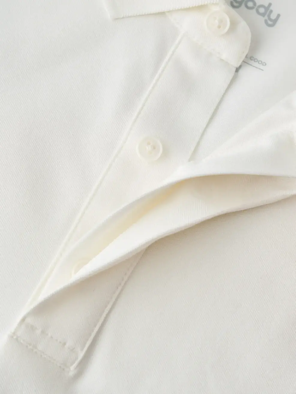 Áo Polo Nẹp Che Cúc - White 004 - S