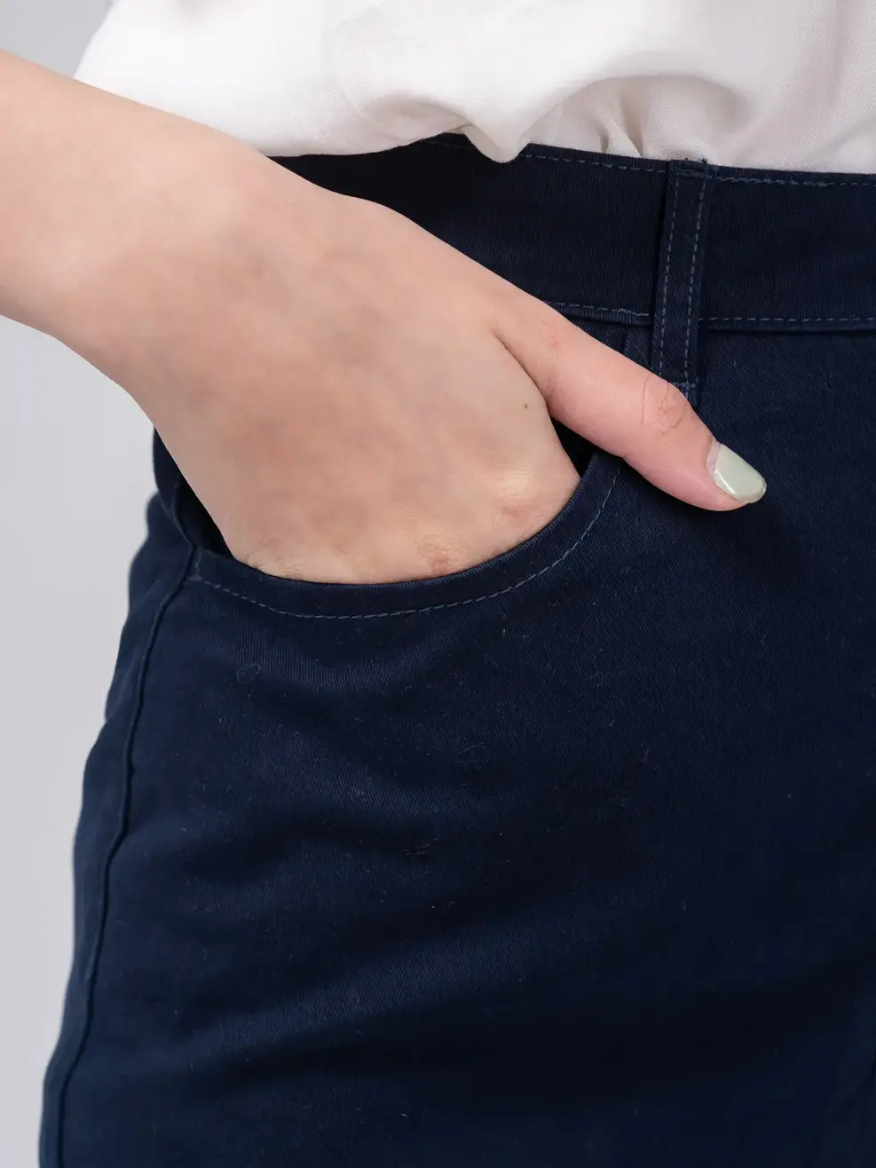 Chân ôm dài khaki xẻ - Tím than - 28