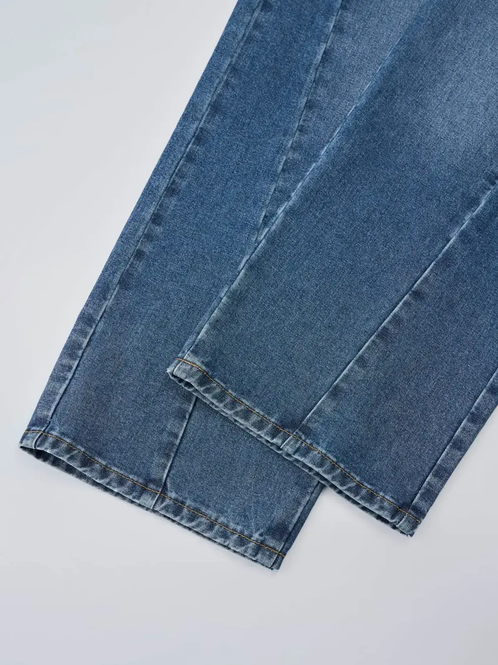 Quần Jeans Wide Leg Đường Can Chéo - Màu chàm 001 - 26