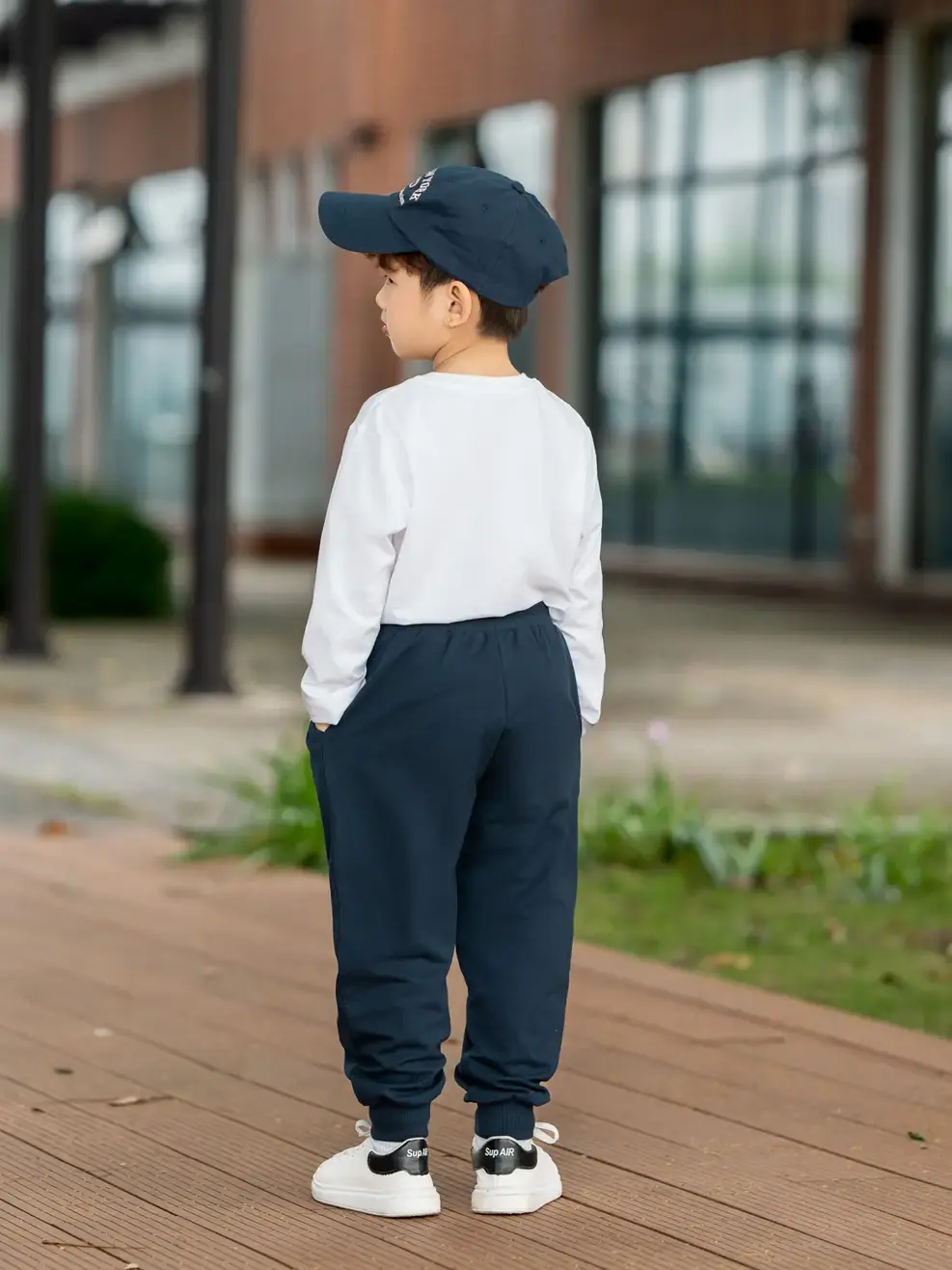 Quần nỉ trẻ em bổ thân - Navy - 2