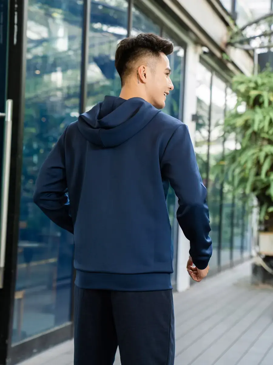 Áo Khoác Thể Thao Nam Có Mũ - Cổ vịt - L